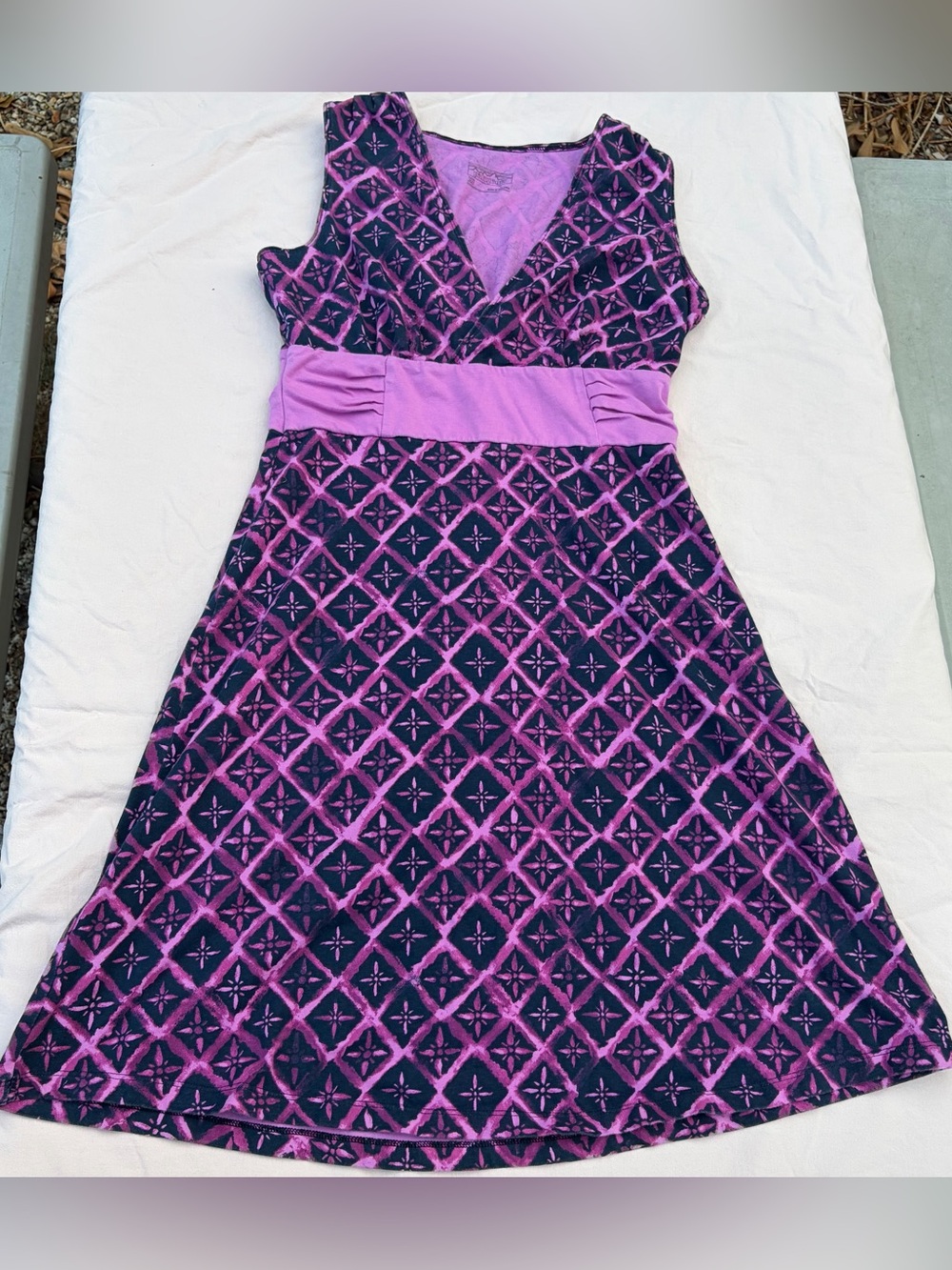 Patagonia Purple Sleeveless Margot Dress, Outdoor Boho Hiking Granola